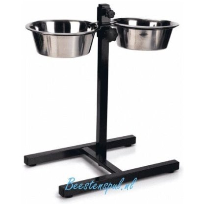 Drink-/Voederstandaard - Extra Hoog - Zwart