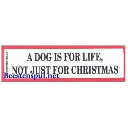 Sticker:  A dog is for life