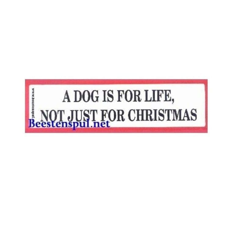 Sticker:  A dog is for life