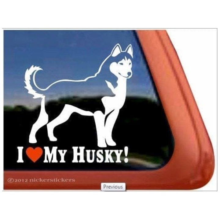 Siberian Husky sticker Silhouet 1