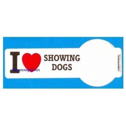 Sticker: I love Showing Dogs