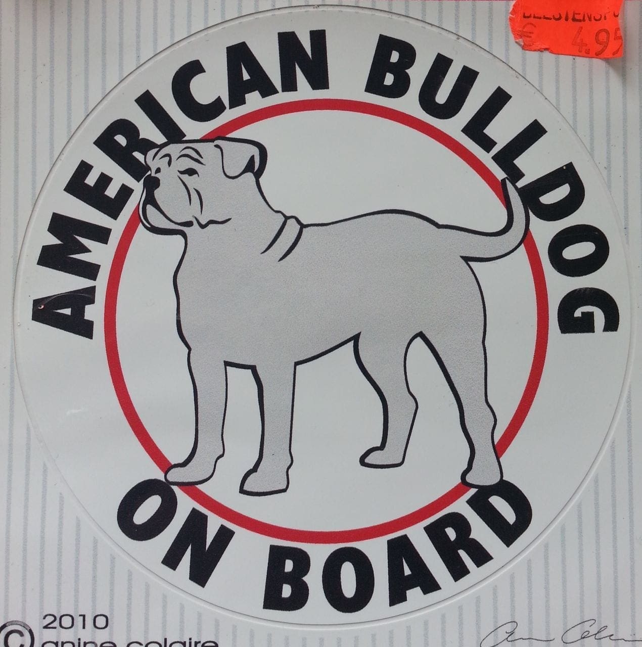 American Bulldog sticker rond