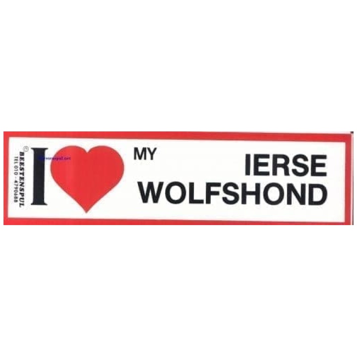 Ierse Wolfshond I love sticker