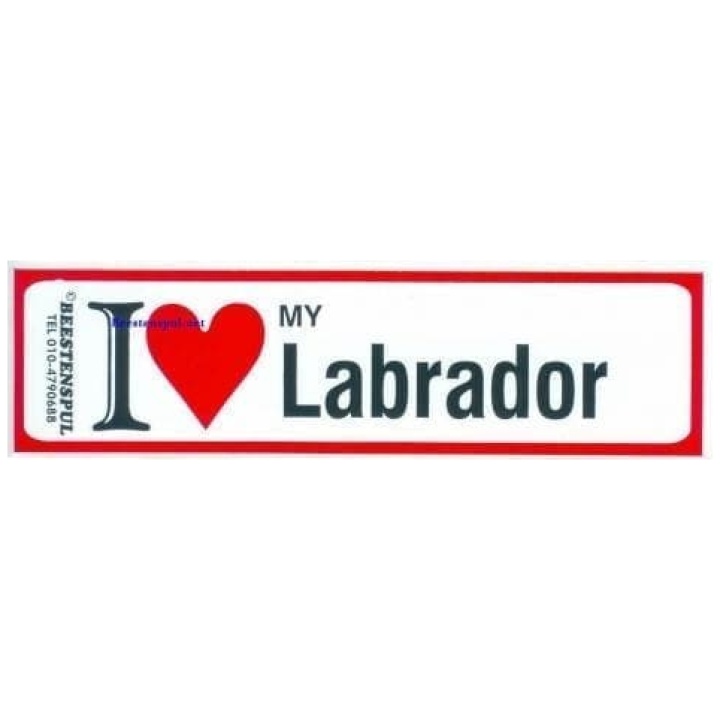 Labrador Mixed I love sticker
