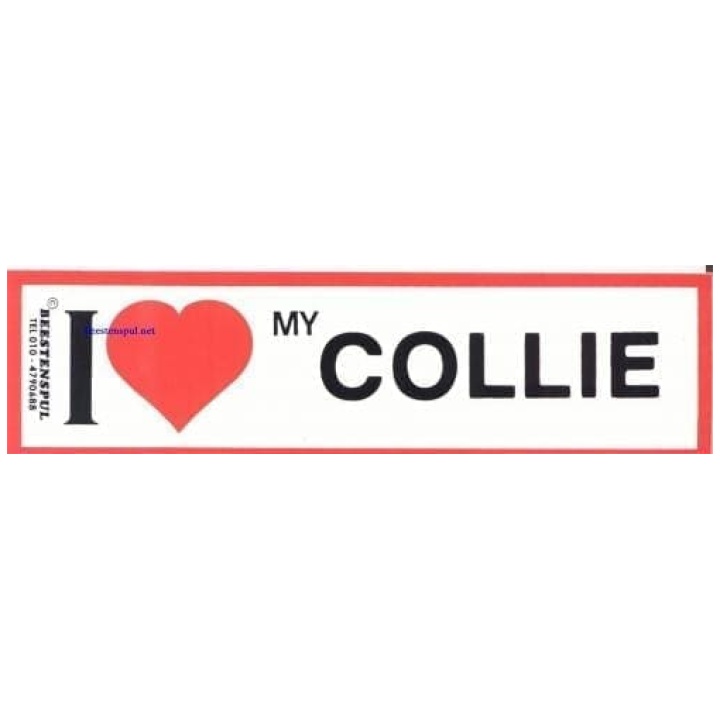 Collie I love sticker