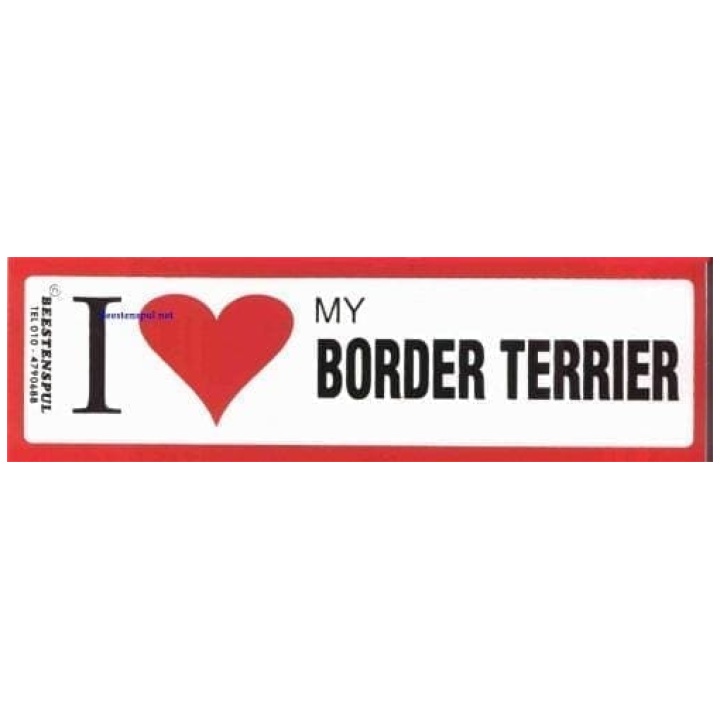 Border Terrier I love sticker