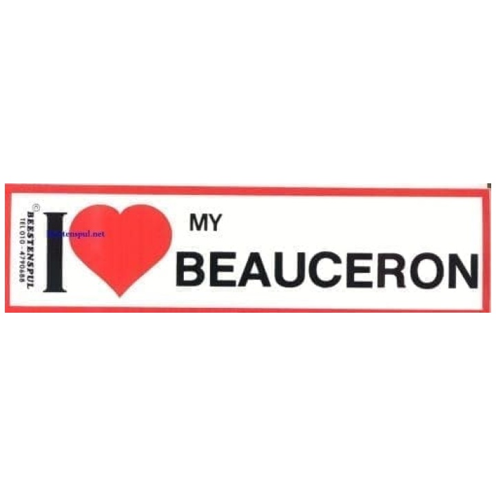 Beauceron I love sticker