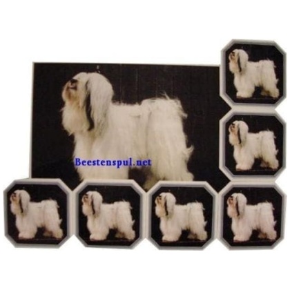 Tibetaanse Terrier onderzetter set 02