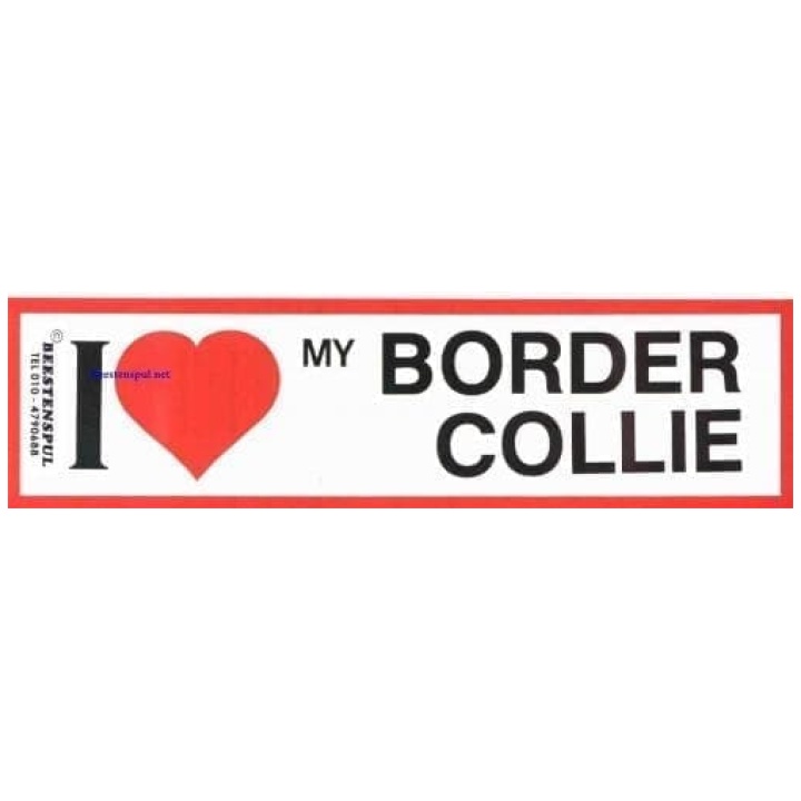 Border Collie I love sticker