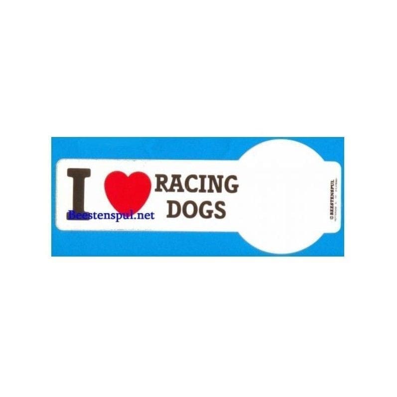 Sticker: I love Racing Dogs