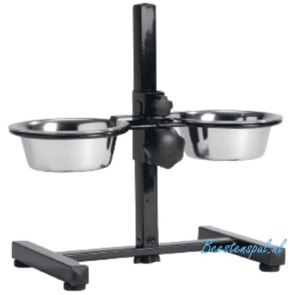 Drink-/Voederstandaard - Klein - Zwart