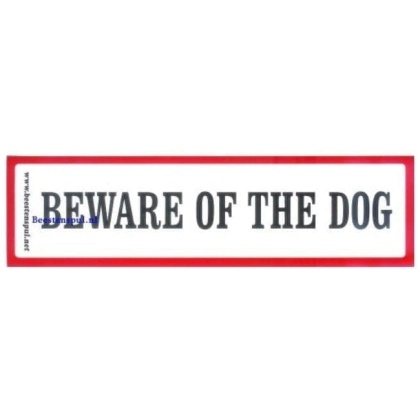 Sticker: Beware of the Dog