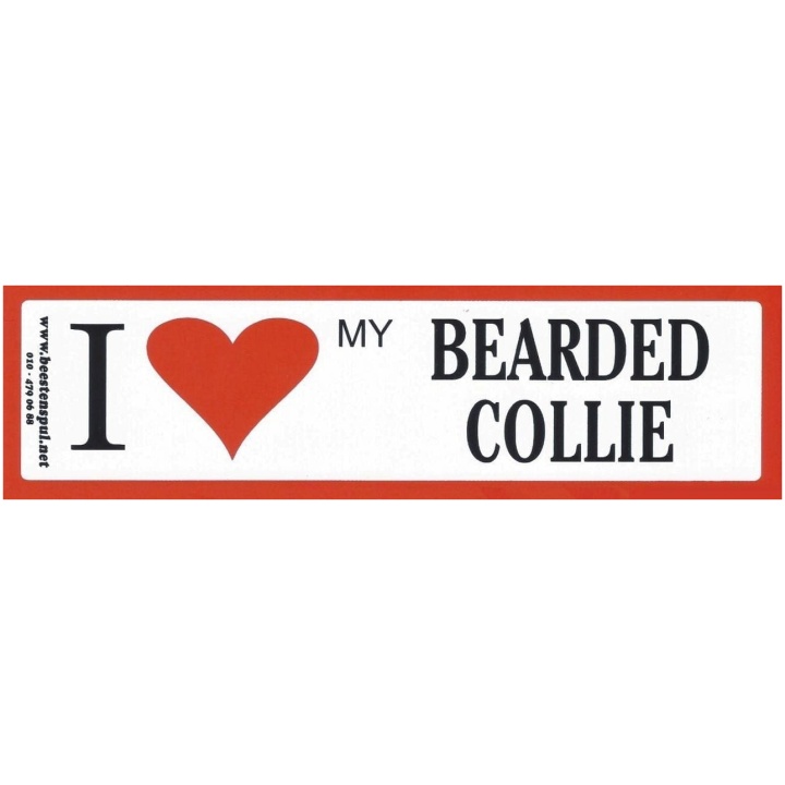 Bearded Collie I love sticker