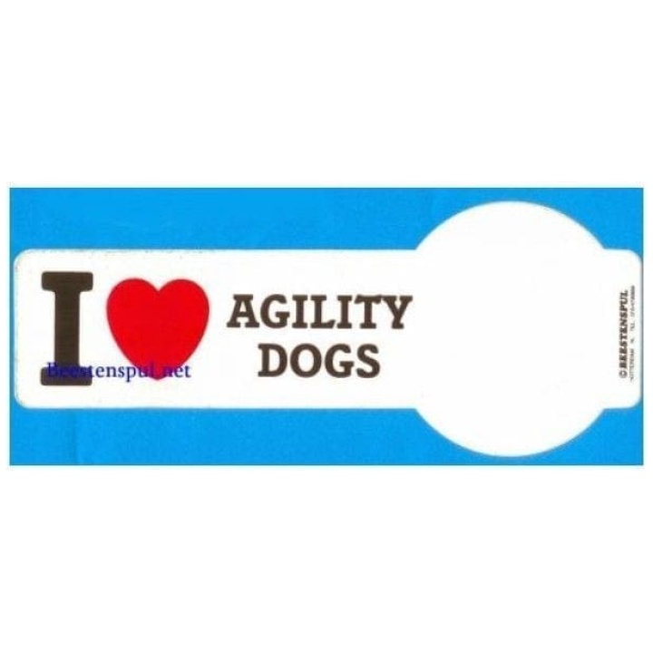 Sticker: I love Agility Dogs
