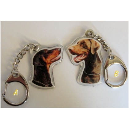 Dobermann sleutelhanger gummie