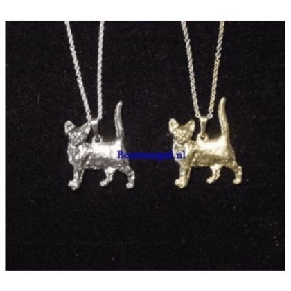 Halsketting met Hanger - Kat - Stand 1