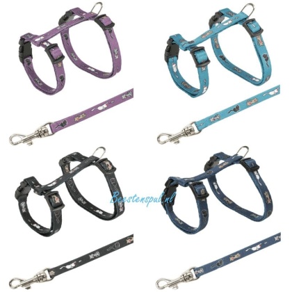 Trixie – Kattentuigje – Kitty met Poezen Printje