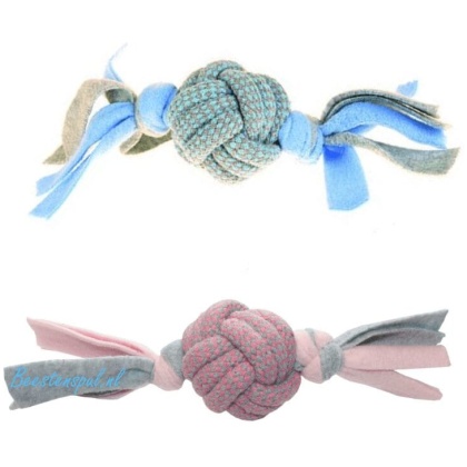 Happy Pet – Little Rascal – Fleecy Rope Ball Tugger