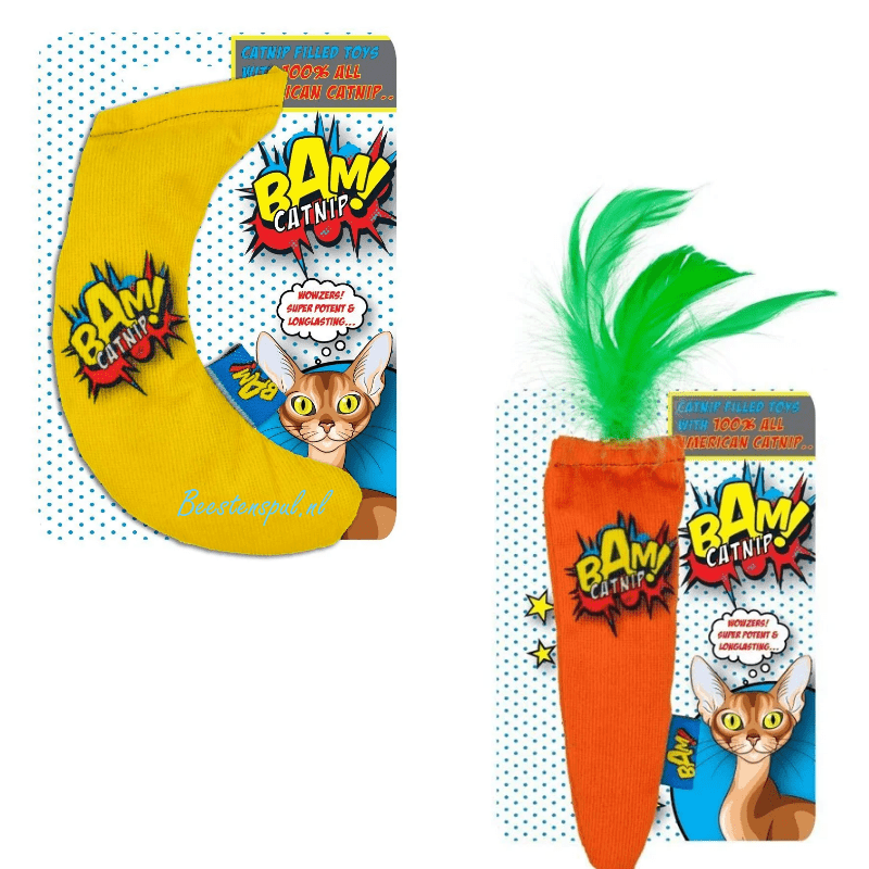 Bam Catnip Banana & Carrot Beestenspul dierensport en kadoartikelen