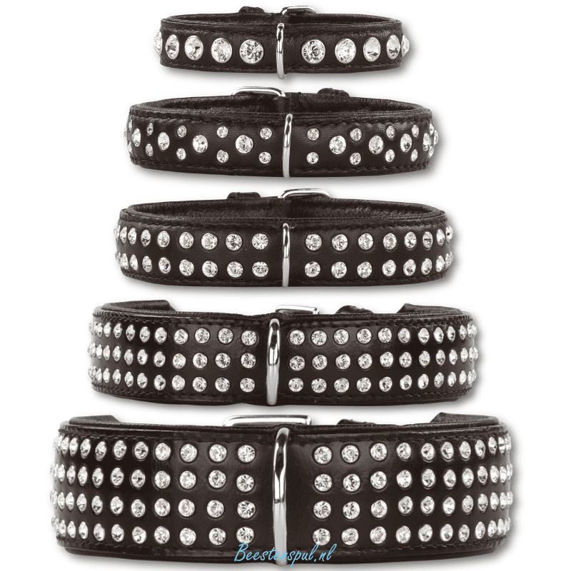 Doxtasy - Halsband Zwart/Zilver - Swarovski Strass Extreme 1 Doxtasy - Halsband Zwart/Zilver - Swarovski Strass Extreme