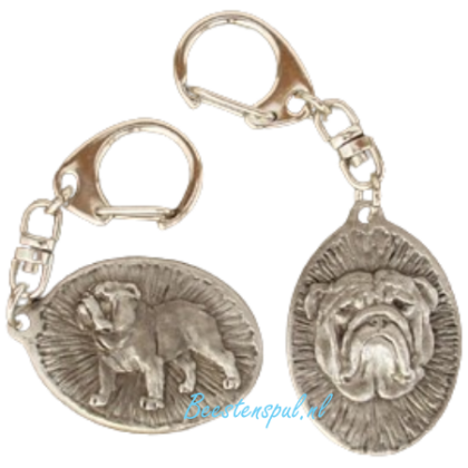 Sleutelhanger - Engelse Bulldog - Tin