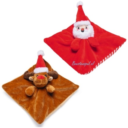 Beeztees - Kerst Knuffeldoek - Rendier & Kerstman